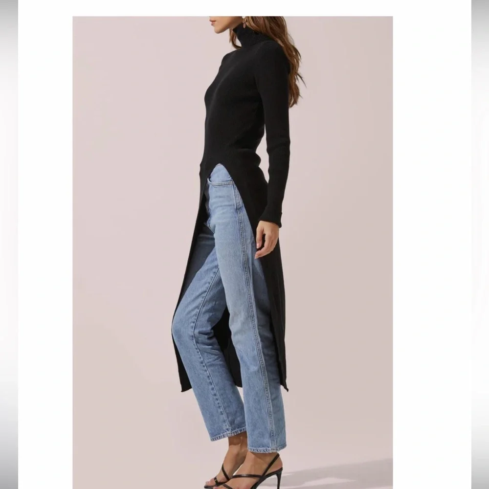 Astr the label women turtleneck long sweater - Picture 1 of 12